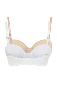 TRENDYOLMİLLA White-Nude 2 Sets Package Rope Sleeveless without filling Entire Container Strapless Knitting Bra - Image 9