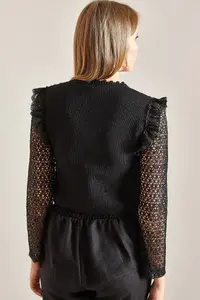 Bianco Lucci Women Patterned Knitwear Knitting Cardigan - Image 3
