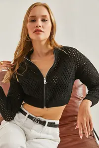 Bianco Lucci Women Cellular Knitwear Cardigan - Image 3