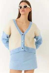 Bianco Lucci Women Fleece Knitwear Cardigan - Image 2
