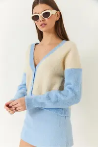 Bianco Lucci Women Fleece Knitwear Cardigan - Image 4