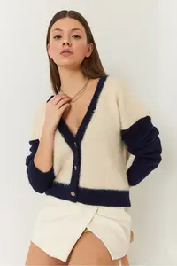 Bianco Lucci Women Fleece Knitwear Cardigan - Image 4