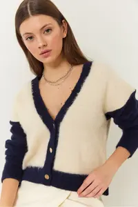 Bianco Lucci Women Fleece Knitwear Cardigan - Image 5