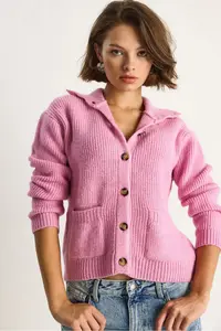 Bianco Lucci Women Thessaloniki Knitting with pocket Knitwear Cardigan