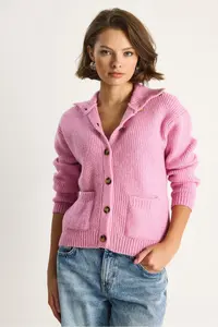 Bianco Lucci Women Thessaloniki Knitting with pocket Knitwear Cardigan - Image 2