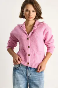 Bianco Lucci Women Thessaloniki Knitting with pocket Knitwear Cardigan - Image 3