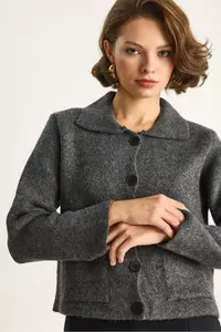 Bianco Lucci Women with pocket Cardigan - Image 4