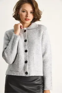 Bianco Lucci Women with pocket Cardigan - Image 2