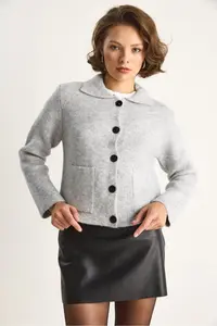 Bianco Lucci Women with pocket Cardigan - Image 5