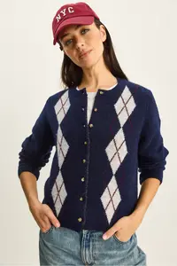 Bianco Lucci Women Baklava Patterned buttoned Knitwear Cardigan