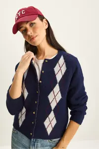 Bianco Lucci Women Baklava Patterned buttoned Knitwear Cardigan - Image 4