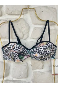 Pierre Cardin Women Patterned Strapless Dolgulu Bikini Sleeveless - Image 5