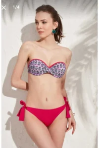 Pierre Cardin Women Strapless Dolgulu Bikini Set Sleeveless - Image 5