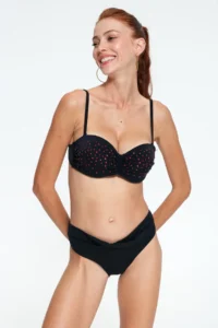 Pierre Cardin Strapless Covered Bikini Set  Black - Image 3