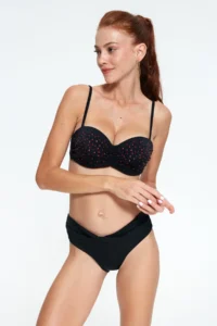 Pierre Cardin Strapless Covered Bikini Set  Black - Image 4