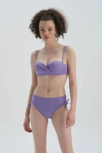 Dagi Lilac Strapless Covered Bikini Top - Image 2
