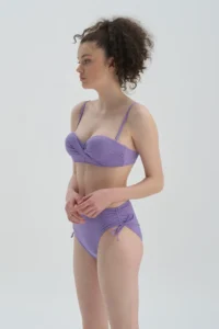 Dagi Lilac Strapless Covered Bikini Top - Image 5