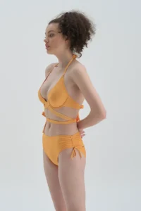 Dagi Yellow Side Gathered Bikini Bottom - Image 3