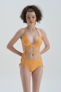 Dagi Yellow Side Gathered Bikini Bottom - Image 4