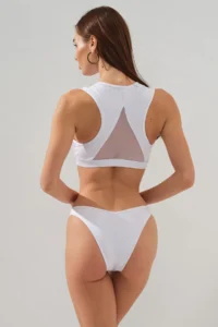 Pierre Cardin Tulle Detailed Bustier Bikini Set White - Image 2
