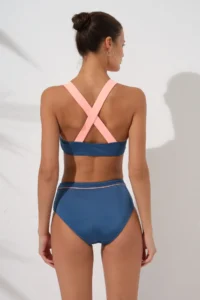Pierre Cardin Jude Cross Back Swim Bikini Set Indigo - Image 2