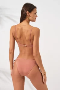 Pierre Cardin Blake Drawstring Front Tie Bikini Set Bronze - Image 2