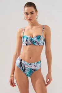 Pierre Cardin -d Coral Clarke Underwire Covered Strapless Bikini Set - Image 2