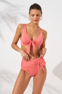 Pierre Cardin Lolita Underwire Suspender Bikini Set Nectarine