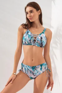 Pierre Cardin Rhode Banded Bikini Set Coral -D - Image 4