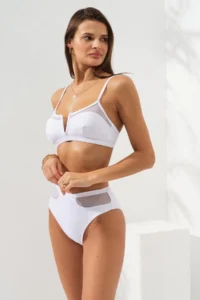 Pierre Cardin Polina Sleeveless V Tulle Bikini White - Image 3