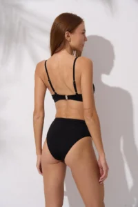 Pierre Cardin Sleeveless V Tulle Bikini Set Black - Image 2