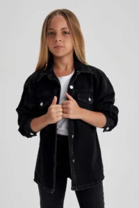 DeFacto A5798a8-fw Girls' Jeans Jacket - Image 3