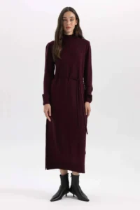 DeFacto A9807ax/br327 Women Dress Bordeaux
