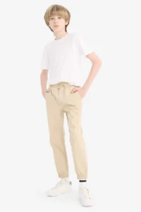 DeFacto Boys' Jogger Fit Gabardine Pants (26 SM) - Image 3