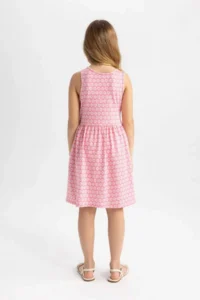 DeFacto B4338A8 Girls' Patterned Sleeveless Dress - Image 3