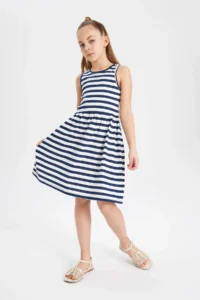 DeFacto Girls' Navy Blue Dress - B4340a8/nv42 - Image 2