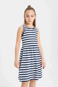 DeFacto Girls' Navy Blue Dress - B4340a8/nv42 - Image 3