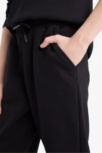 DeFacto Black Elastic Waist Pocket Jogger School Sweatpants Boys - Image 5