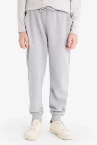 DeFacto Boy's Gray Elastic Waist Pocket Jogger School Sweatpants - Image 4