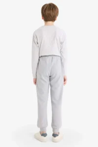 DeFacto Boy's Gray Elastic Waist Pocket Jogger School Sweatpants - Image 6
