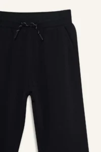 DeFacto Black Elastic Waist Straight Leg School Sweatpants Boy - Image 2