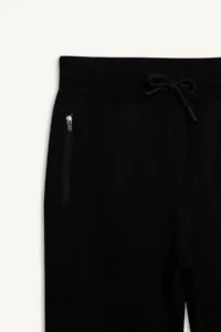DeFacto Basic Plain Pique Sweatpants with Elastic Waist Cuffs for Boys - Image 3