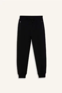 DeFacto Basic Plain Pique Sweatpants with Elastic Waist Cuffs for Boys - Image 7