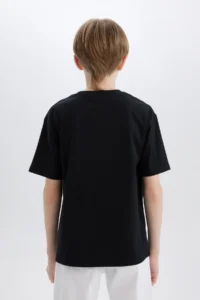 DeFacto Boy's Crew Neck Basic Plain Short Sleeve T-Shirt K1687a625sm - Image 5