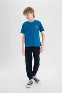 DeFacto Elastic Waist Cuff Pique Basic Plain Sweatpants Boy - Image 3