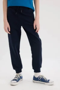 DeFacto Elastic Waist Cuff Pique Basic Plain Sweatpants Boy - Image 5