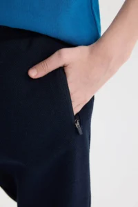 DeFacto Elastic Waist Cuff Pique Basic Plain Sweatpants Boy - Image 6