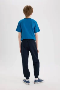 DeFacto Elastic Waist Cuff Pique Basic Plain Sweatpants Boy - Image 7