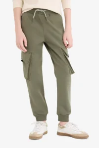 DeFacto Boys' Tracksuit Bottom D8574a8/kh468 Khaki - Image 4