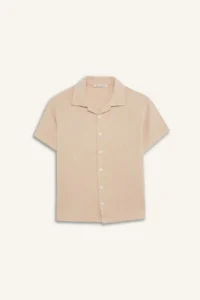 DeFacto Oversize Wide Fit Polo Neck Muslin Short Sleeve Shirt Boy - Image 7